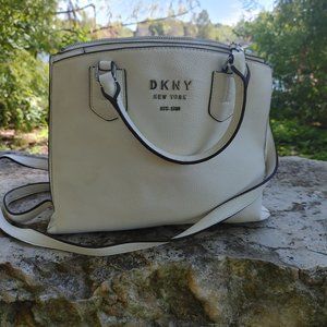 DKNY White Shoulder Bag